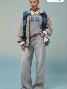 BDG Ozzy Loose Jean- Grey SHORT  (sold out online) NEW!